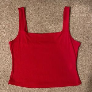 SHEIN- Red Halter Crop Top